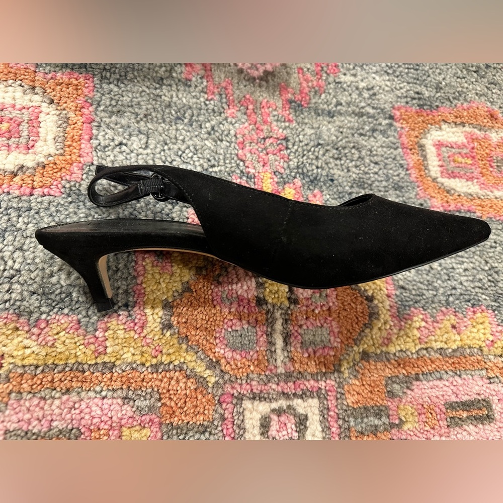 J Crew Black Slingback Kitten Heels - NEW - size 10 - Picture 7 of 7